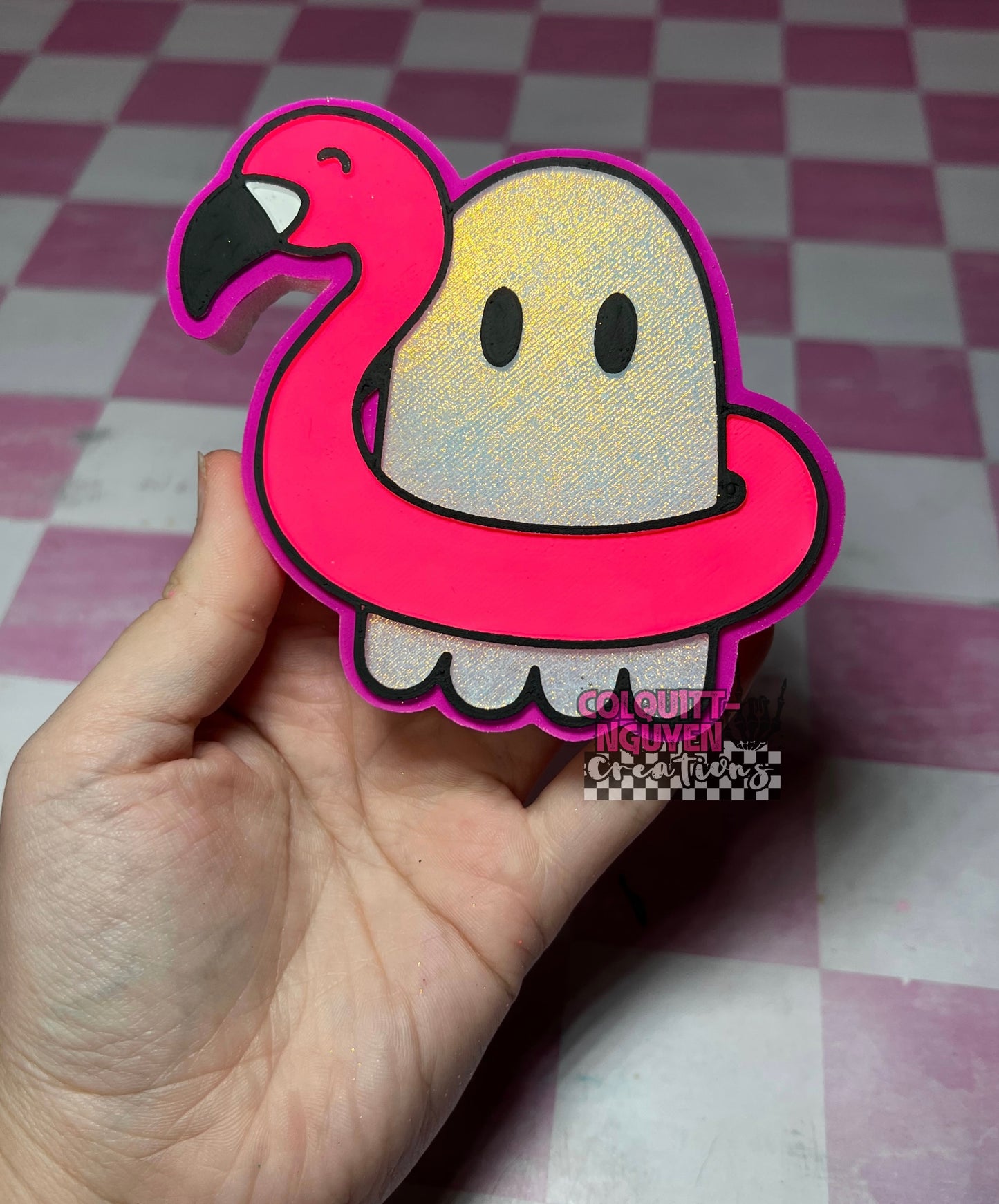 Ghost In Flamingo Floatie