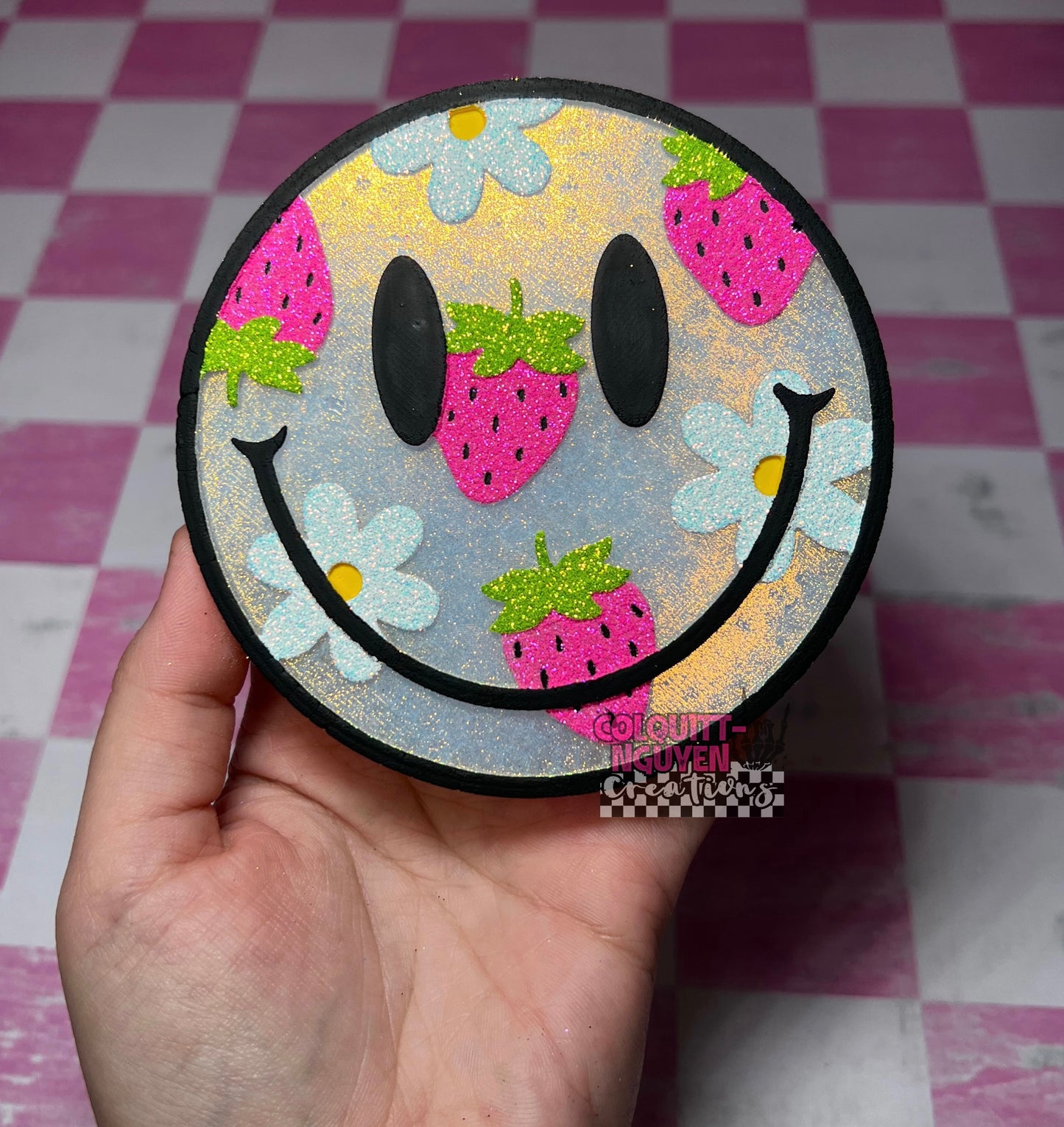 Floral Strawberry Smiley