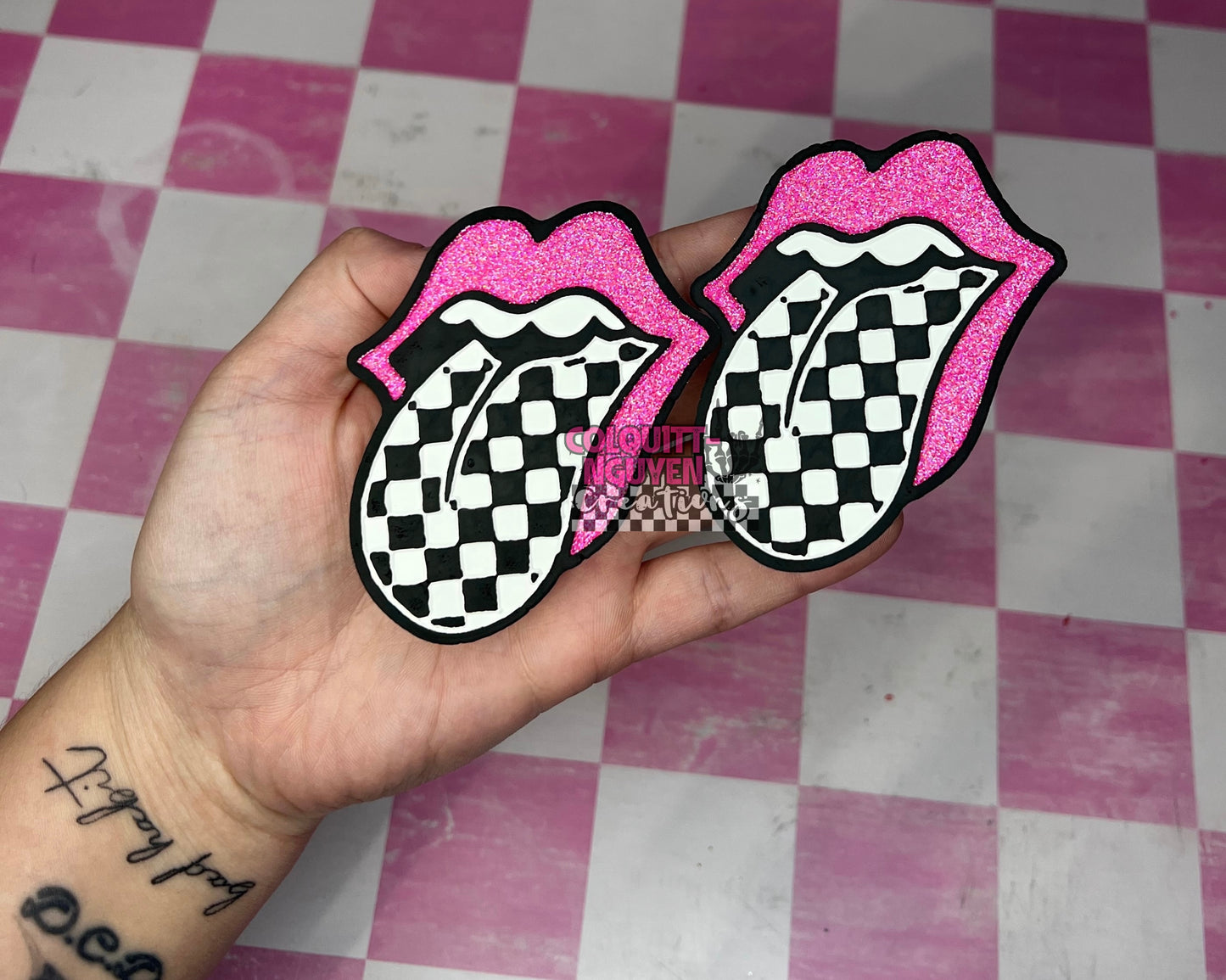 Checkered Tongue Vent Clips