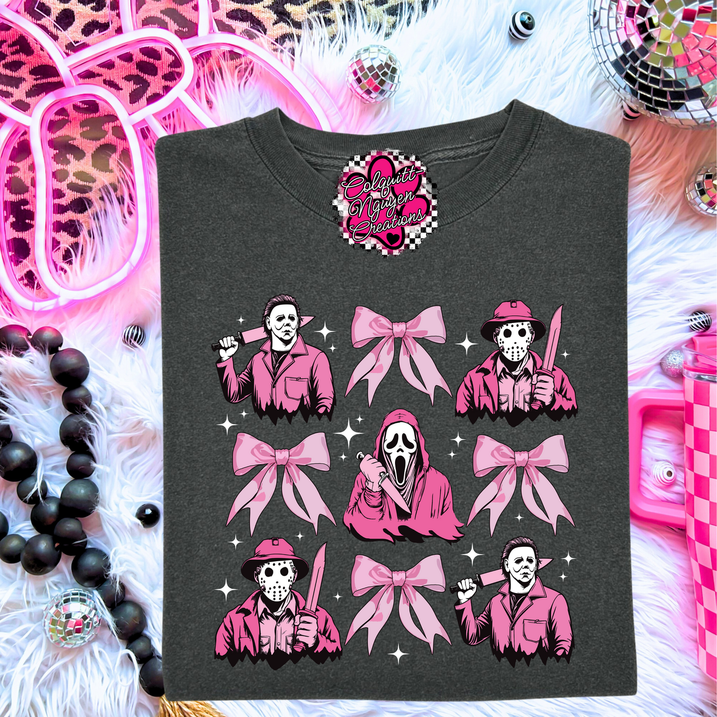 Coquette Horror Characters Tee