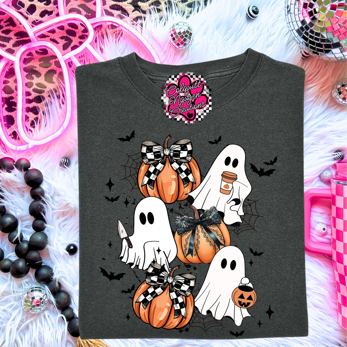 Ghosts With Pumpkins Tee