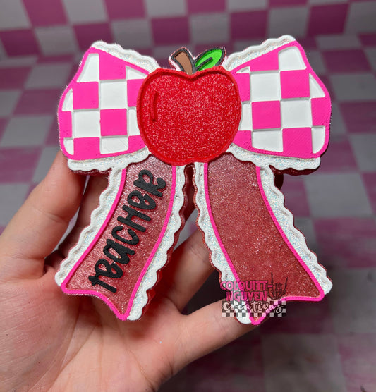 Checkered Teacher Bow