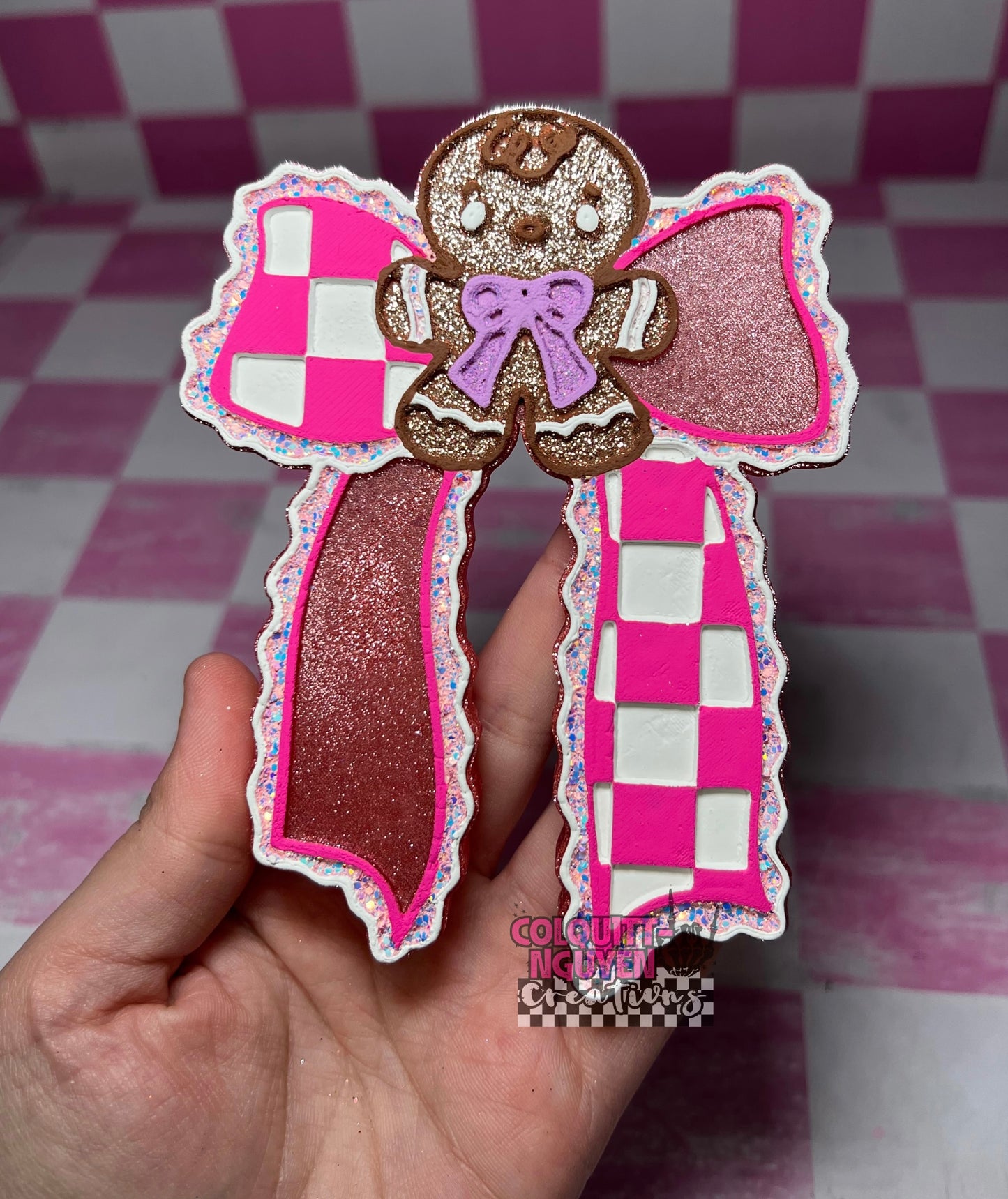 Gingerbread Checkered Bow