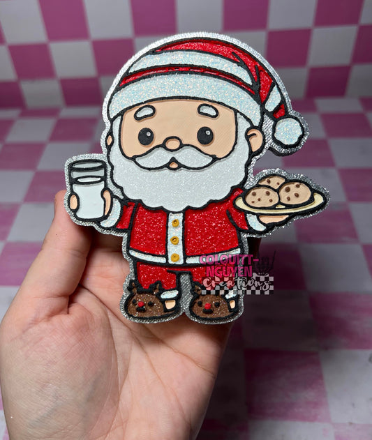Santa With Milk & Cookies