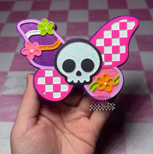 Checkered Skull Butterfly