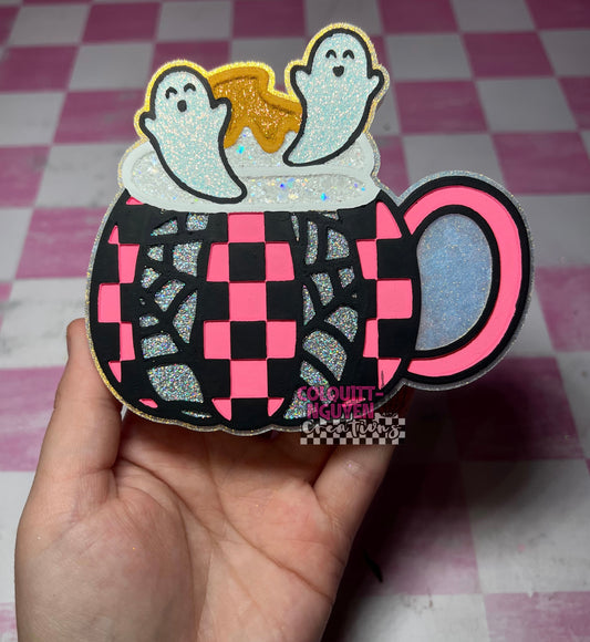 Checkered Ghost Mug