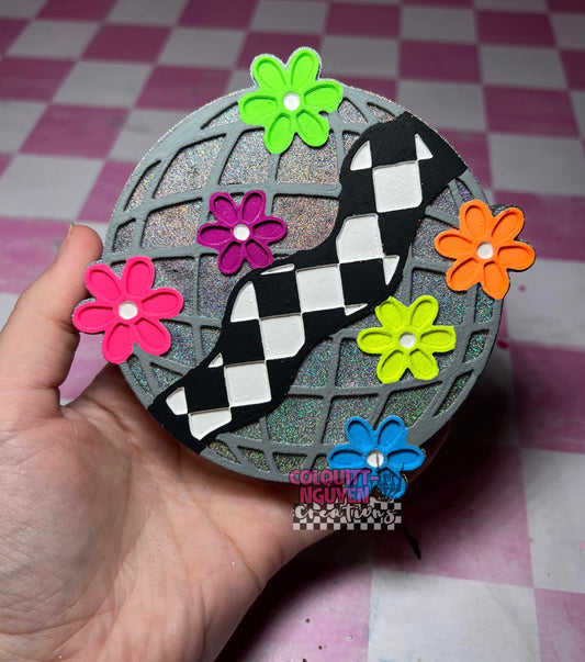 Checkered Floral Disco