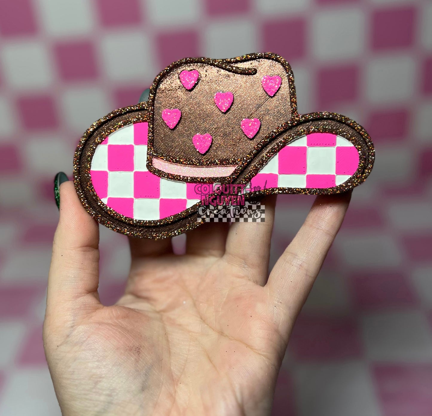 Checkered Valentines Cowboy Hat