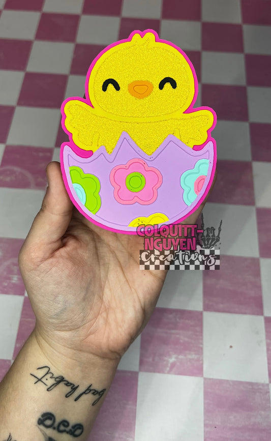 Floral Egg With Chick