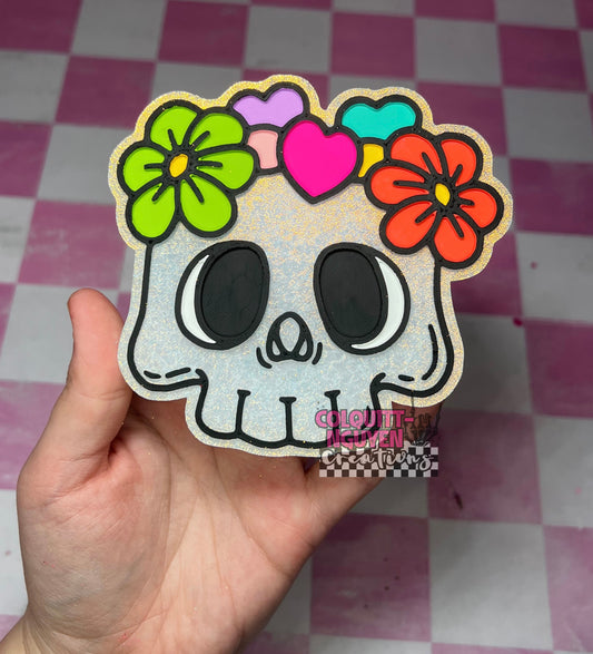 Skull With Flower Crown