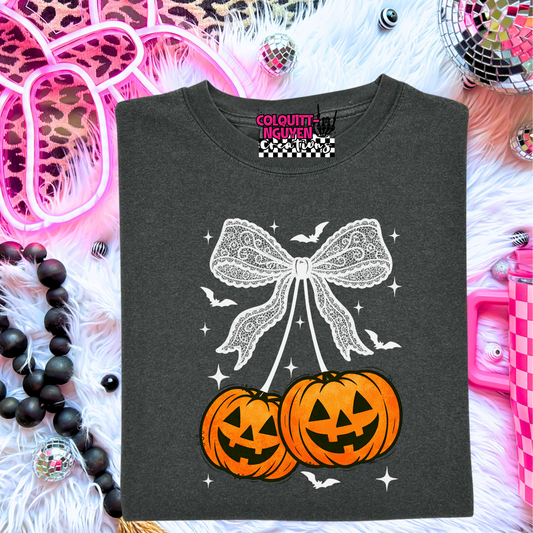 Laced Bow Pumpkin Cherries