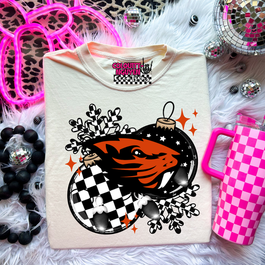 Checkered Ornament - Beavers