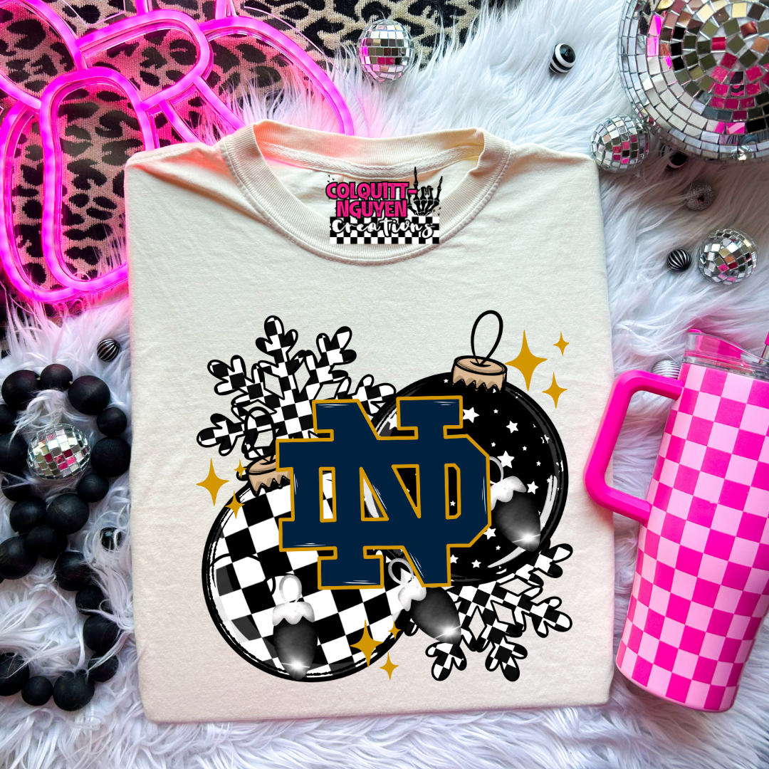 Checkered Ornament - Notre Dame