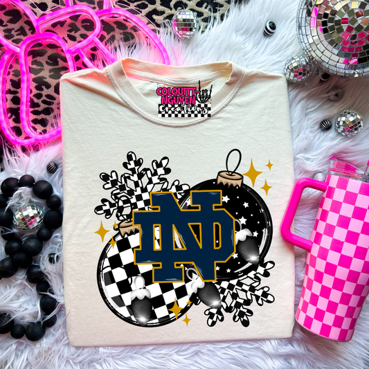 Checkered Ornament - Notre Dame