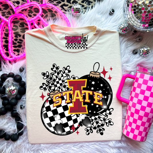 Checkered Ornament - Cyclones