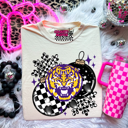 Checkered Ornament - Tigers