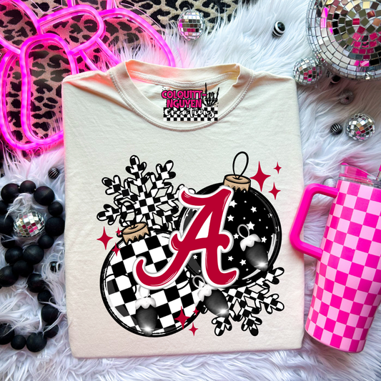 Checkered Ornament - Alabama