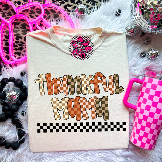 Thankful Mama Checkered