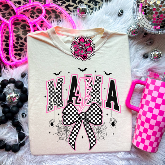 Checkered Mama Tee