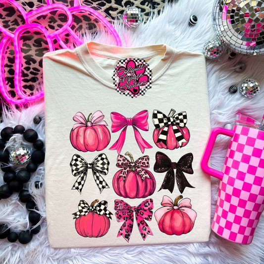 Pink Coquette Pumpkins Tee