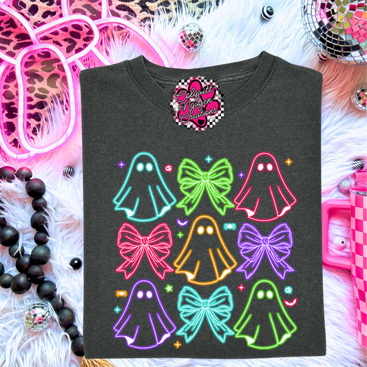 Neon Ghost Bows Tee