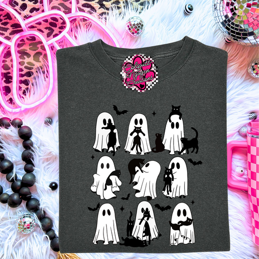 Ghosts With Kitties Tee